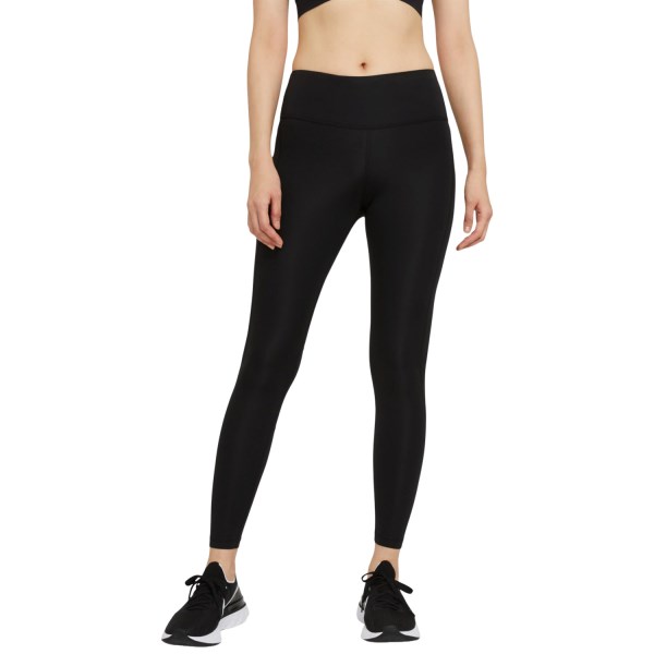 Nike Epic Fast Mid-Rise Womens Running Tights - Black/Reflective Silver