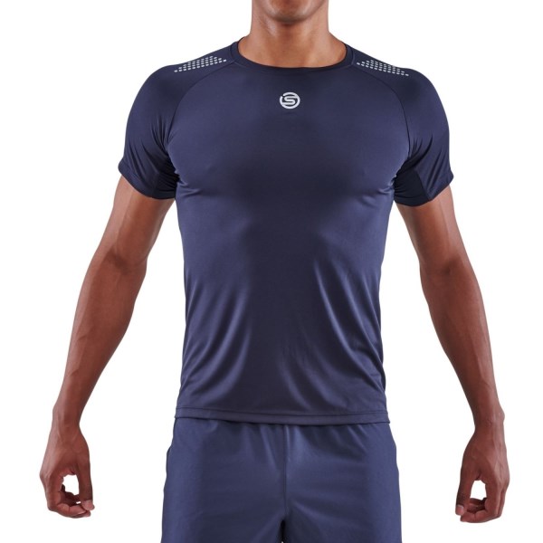 Skins Series-3 Mens Short Sleeve Training T-Shirt - Navy Blue