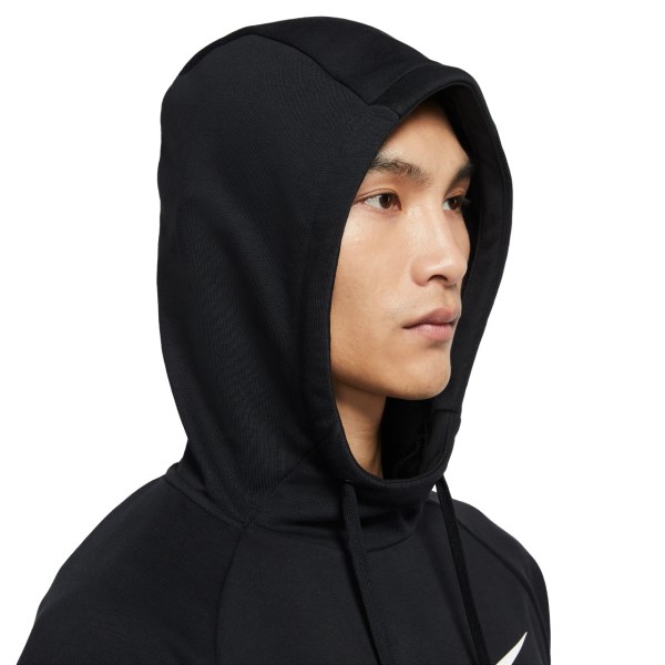 Nike Dry Graphic Fitness Mens Pullover Hoodie - Black/White