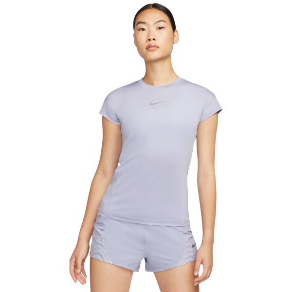 Nike Dri-Fit Run Division Womens Running T-Shirt - Indigo Haze/Cave Purple/Reflective Silver