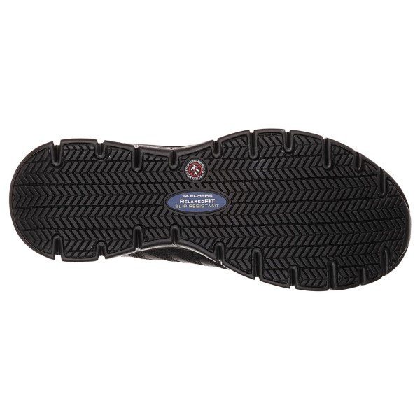 Skechers Sure Track Erath - Womens Slip Resistant Work Shoes - Black