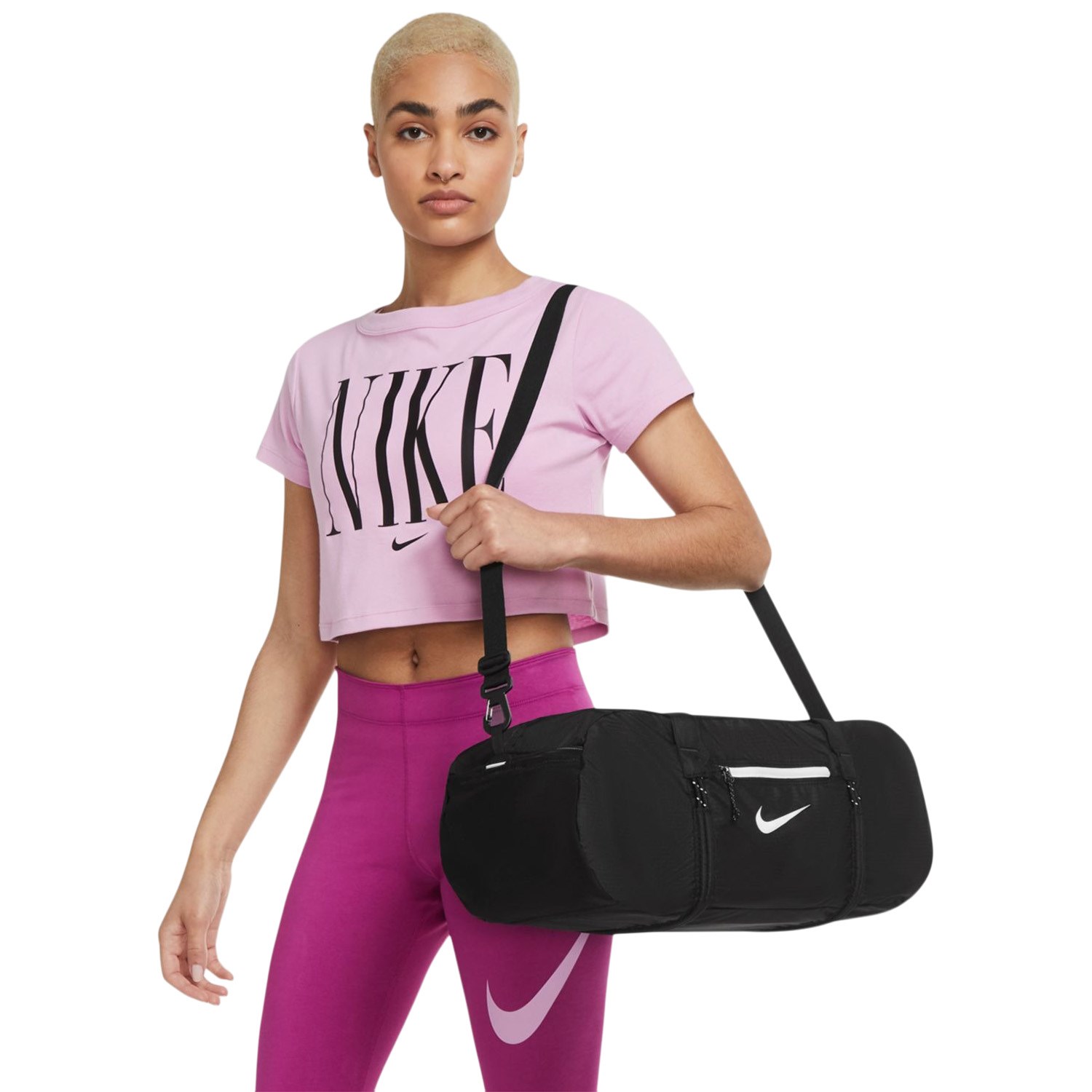 Nike Stash Training Duffel Bag - Triple Black/White | Sportitude