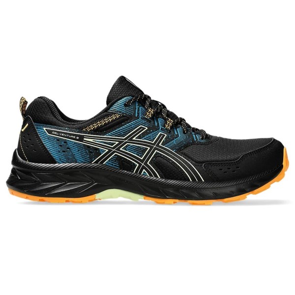 Asics Gel Venture 9 - Mens Trail Running Shoes - Black/Cool Matcha