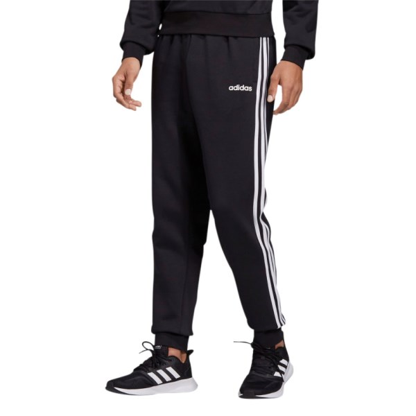 Adidas Essentials 3-Stripes Tapered Cuffed Mens Track Pants - Black/White