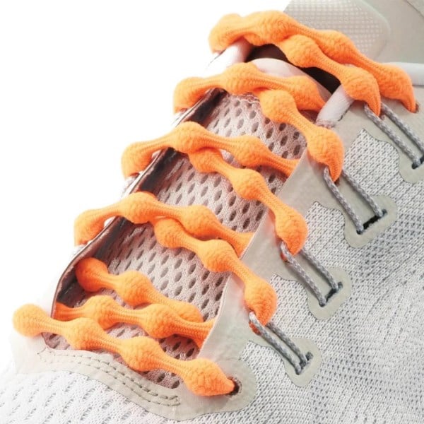 Caterpy The Original Run No-Tie Kids Shoe Laces - 50 cm - Citrus Orange