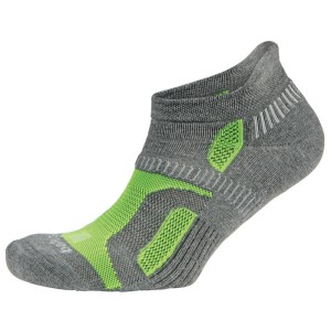 Balega Hidden Contour Running Socks - Charcoal/Neon Green