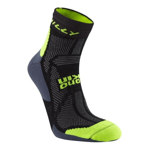 Hilly Off Road - Trail Running Socks - Black/Fluo Yellow