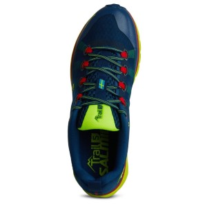Salming Trail 5 - Mens Trail Running Shoes - Poseidon Blue/Safety Yellow