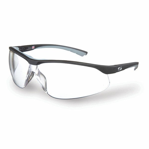 Sunwise Bulldog Safety Impact Sports Sunglasses - Black/Clear