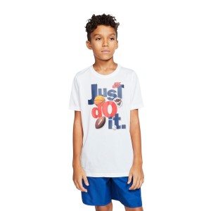 Nike Dri-Fit JDI Kids Boys Sports T-Shirt - White