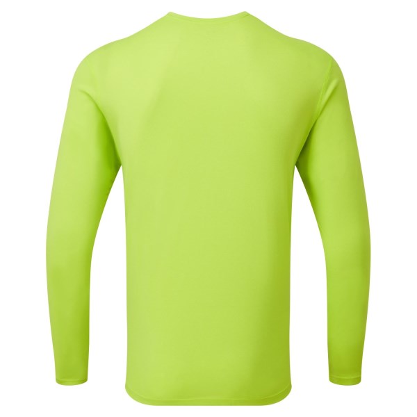 Ronhill Core Mens Long Sleeve Running T-Shirt - Acid Lime/Prussian Blue