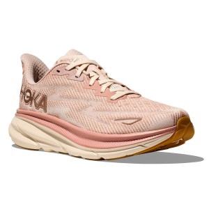 Hoka Clifton 9 - Womens Running Shoes - Sandstone/Cream