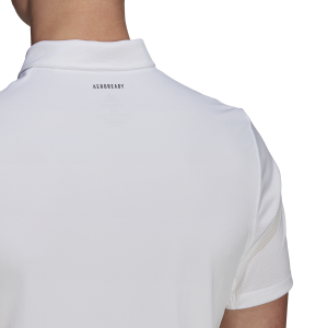 Adidas Club 3-Stripes Mens Tennis Polo Shirt - White/Black