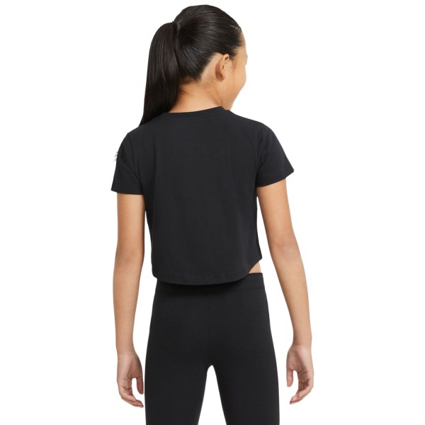Nike Air Kids Girls Cropped T-Shirt - Black