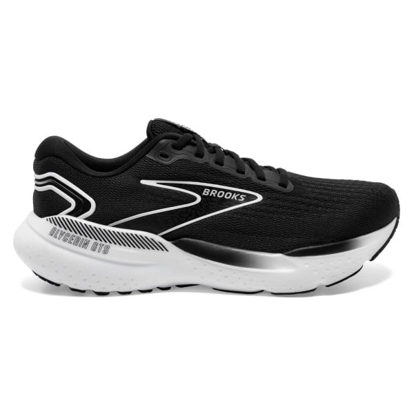 Brooks Glycerin GTS 21 - Womens Running Shoes - Black/Grey/White