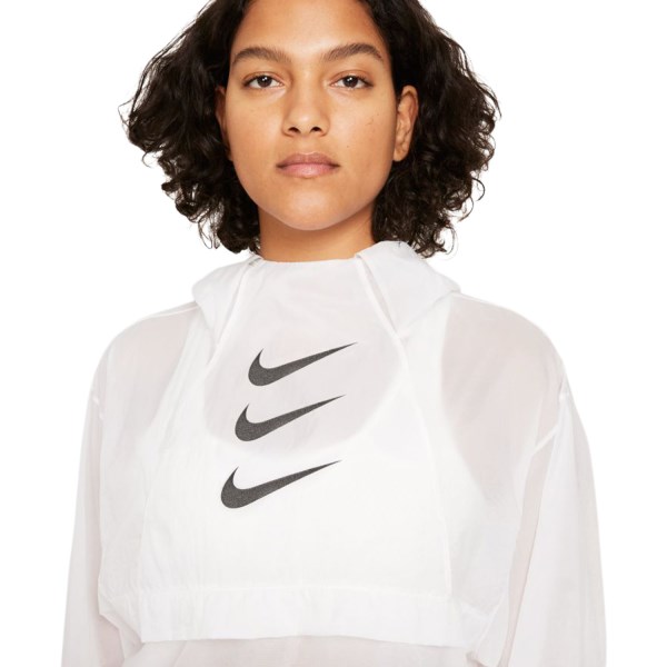 Nike Run Division Packable Womens Running Jacket - White/Black