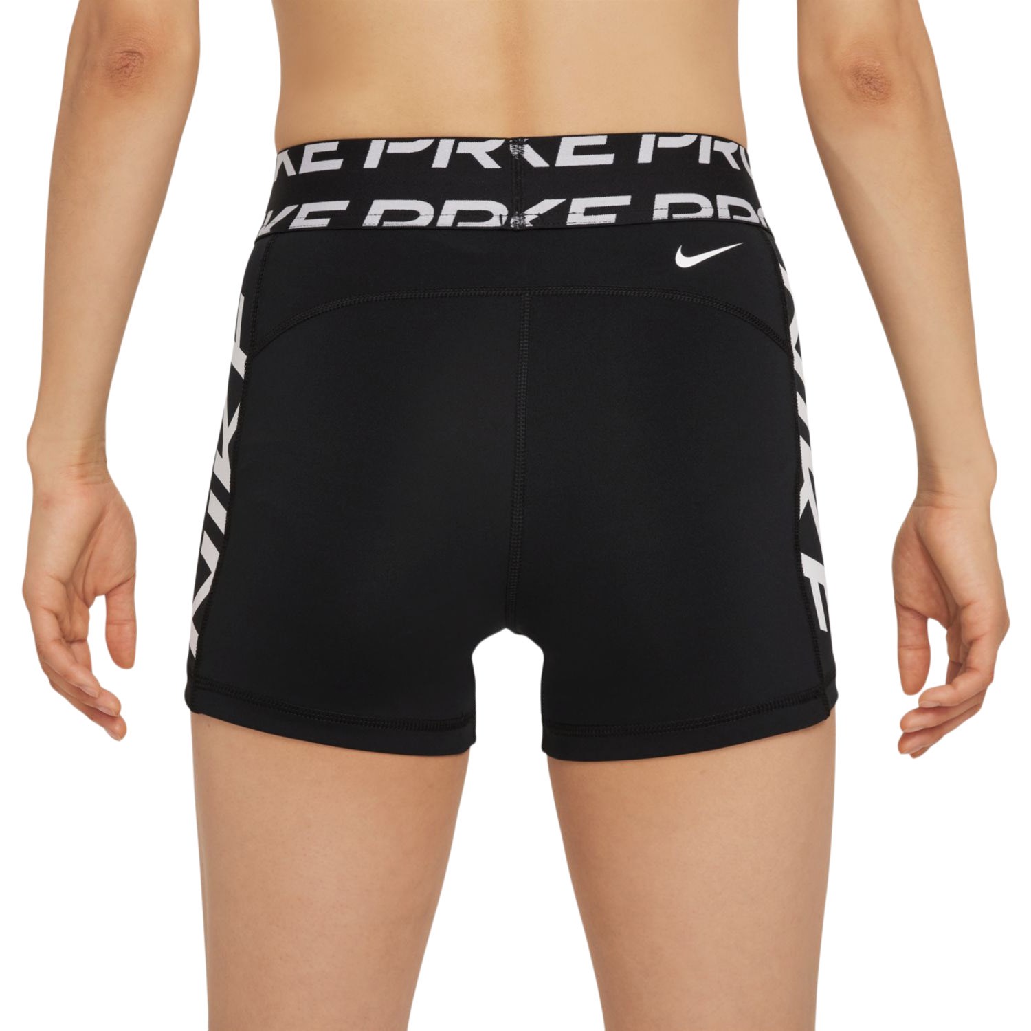 Nike Pro Dri-Fit 3 Inch Graphic Womens Training Shorts - Black/White ...