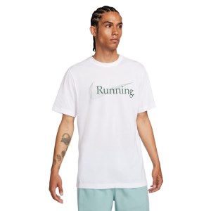 Nike Dri-Fit Mens Running T-Shirt - White