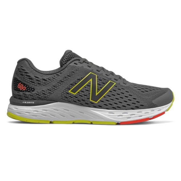 New Balance 680v6 - Mens Running Shoes - Grey/Lime
