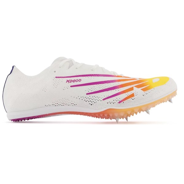 New Balance MD 800v8 - Womens Middle Distance Track Spikes - White/Vibrant Apricot