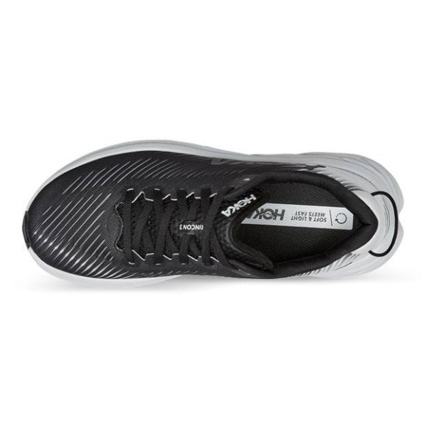 Hoka Rincon 3 - Womens Running Shoes - Black/White