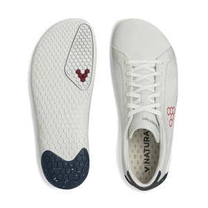 Vivobarefoot Geo Court Eco - Mens Sneakers - White/Navy/Red