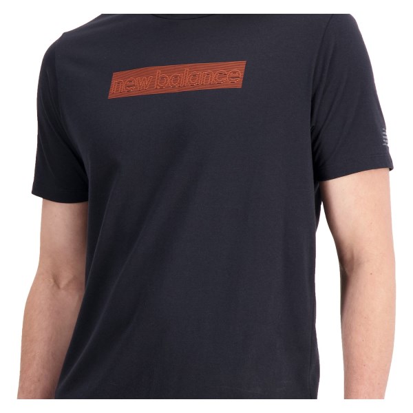 New Balance Tenacity Heathertech Mens Graphic T-Shirt - Black/Multi