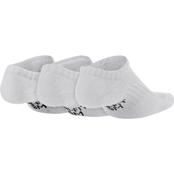 Nike Performance Cushioned No-Show - Kids Training Socks - 3 Pack - White/Black