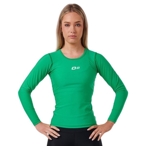 o2fit Womens Compression Long Sleeve Top - Green