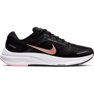 Nike Air Zoom Structure 23 - Womens Running Shoes - Black/Metallic Red Bronze/Light Artic Pink