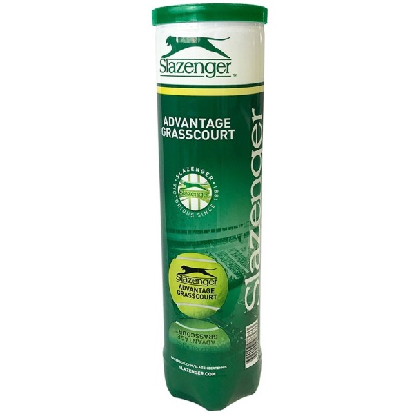 Slazenger Advantage Grasscourt Tennis Balls - Can of 4 - Yellow
