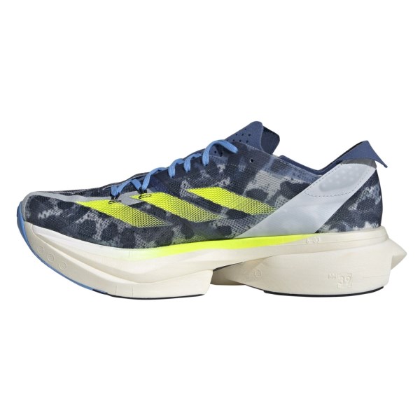 Adidas Adizero Adios Pro 3 - Mens Road Racing Shoes - Crystal White/Lucid Lemon/Blue Burst
