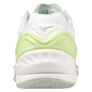 Mizuno Wave Stealth Neo - Womens Netball Shoes - White/Glacial Ridge/Platina Green