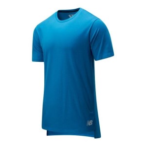New Balance Heathertech Mens Training T-Shirt - Cobalt Blue