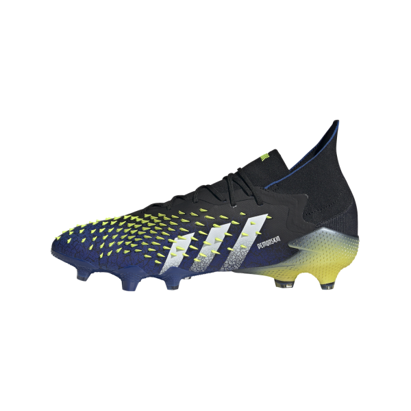 Adidas Predator Freak .1 FG - Mens Football Boots - Core Black/White/Solar Yellow