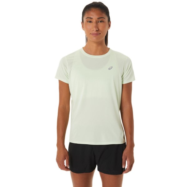 Asics Silver Womens Short Sleeve Running T-Shirt - Whisper Green
