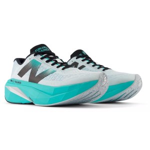 New Balance Fuelcell SuperComp Trainer v3 - Mens Running Shoes - White/Cyber Jade