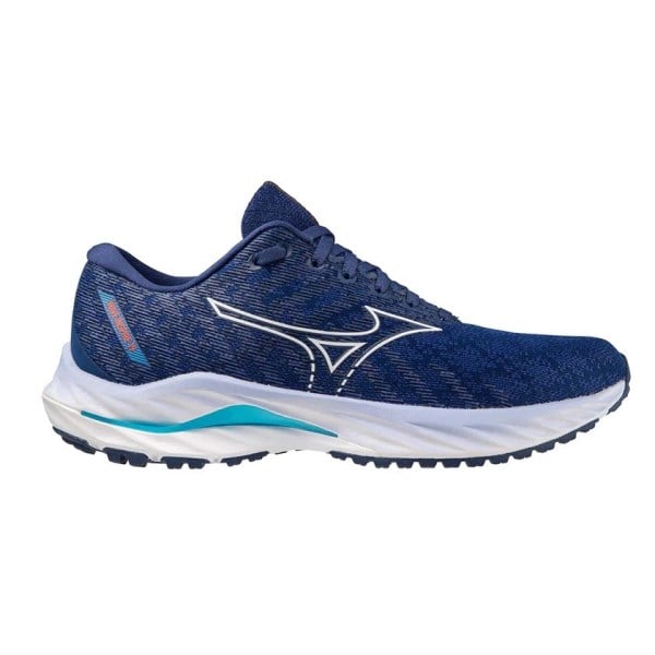 Mizuno Wave Inspire 19 - Womens Running Shoes - Blue Depths/White/Aquarium