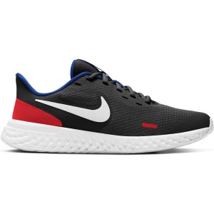 Nike Revolution 5 GS - Kids Running Shoes - Black/White/University Red/Game Royal