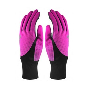 Nike Dri-Fit Print Tailwind Womens Running Gloves - Pink/Black