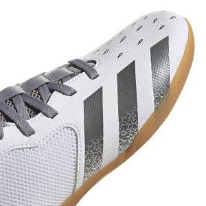 Adidas Predator Freak .4 Sala - Kids Indoor Soccer Shoes - White/Iron/Metallic/Silver