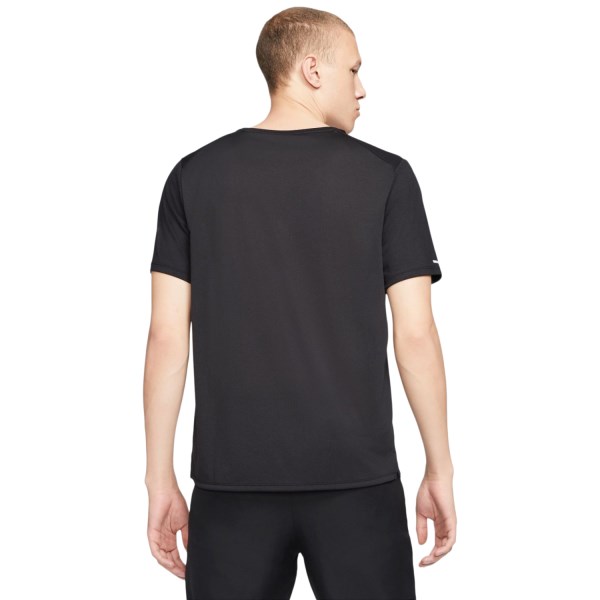 Nike Dri-Fit Miler Run Division Mens Running T-Shirt - Black/Reflective Silver