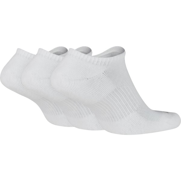 Nike Performance Cushion Unisex No Show Training Socks - 3 Pack -White/Black