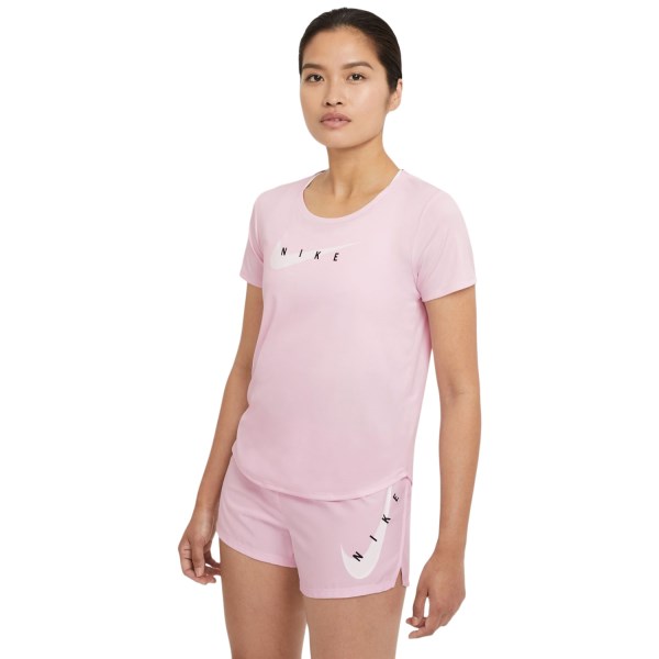 Nike Swoosh Run Womens Running T-Shirt - Pink Foam/Reflective Silver