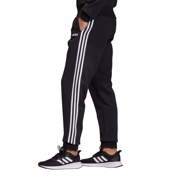 Adidas Essentials 3-Stripes Tapered Cuffed Mens Track Pants - Black/White