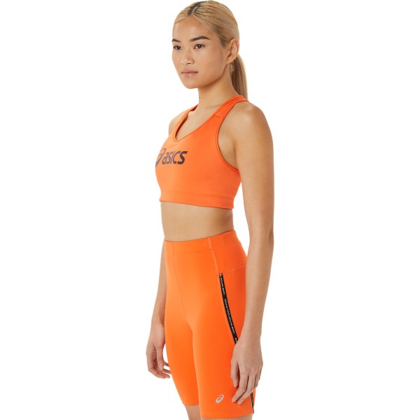 Asics Padded Womens Sports Bra - Nova Orange/Night Shade