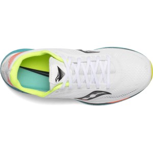 Saucony Endorphin Pro - Womens Road Racing Shoes - White/Mutant