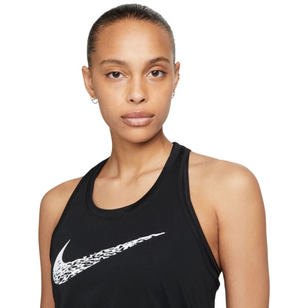 Nike Swoosh Run Womens Running Tank Top - Black/White