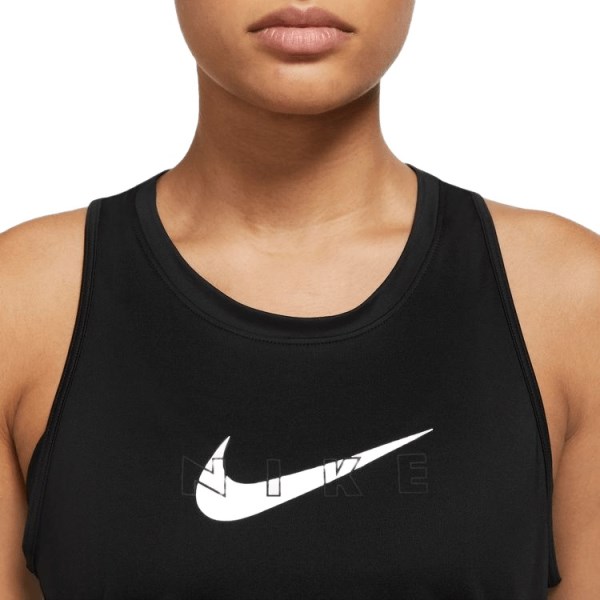 Nike Dri-Fit One Graphic Womens Training Tank Top - Black/White