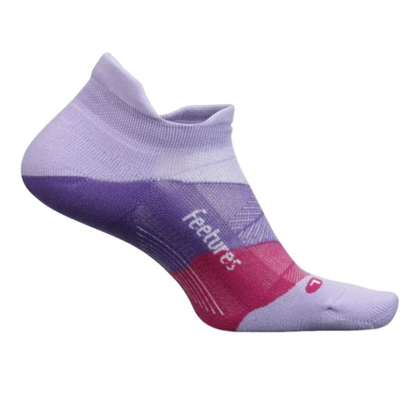 Feetures Elite Light Cushion No Show Tab Running Socks - Lace Up Lavender